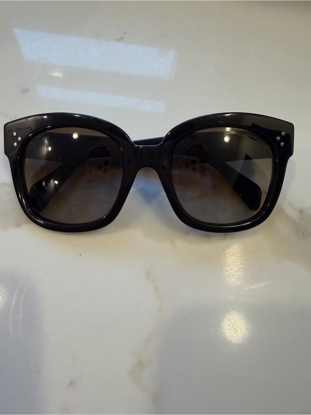 CELINE Women's Black Oversized Square Sunglasses